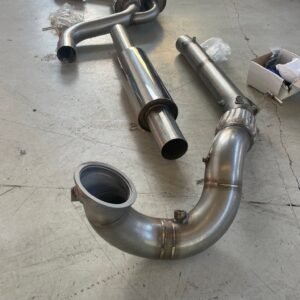 Golf GTI7 7.5 8 and CS 76mm exhaust complete skat with pneumatic valve on the center ,terminal only removable 102mm end tube